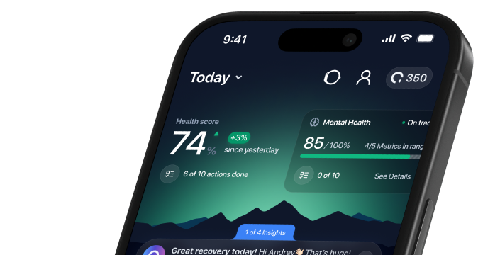 Alois app with recovery score and health insights